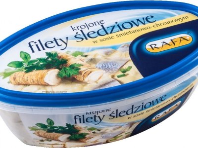 FILETY ŚLEDZIOWE W SOSIE ŚMIETANOWO - CHRZANOWYM 270G